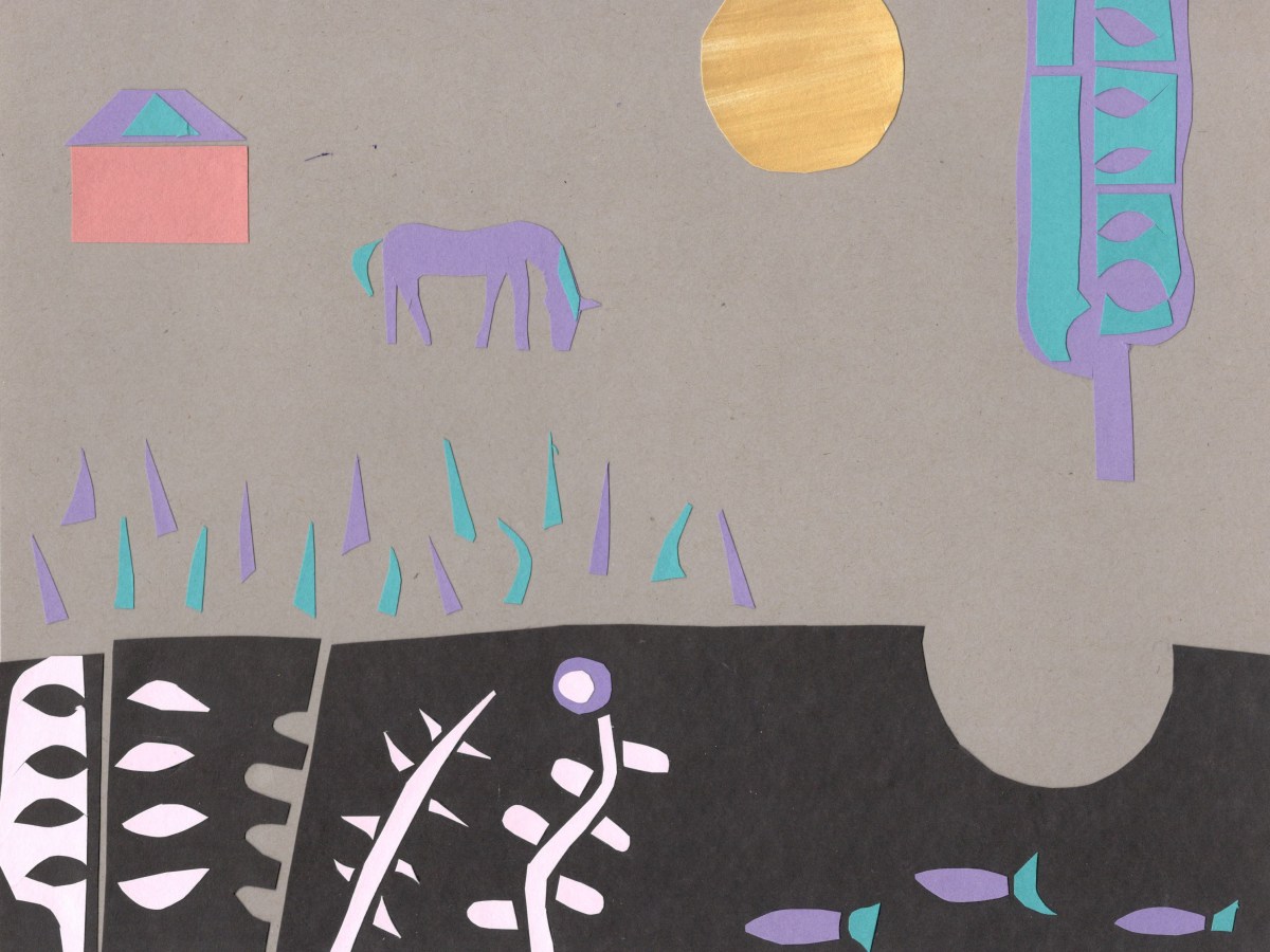 Landscape with fish and&nbsp;horse